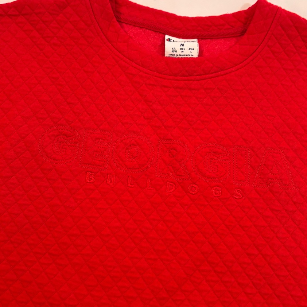 🐾Georgia Bulldogs🐾 Champion Red Quilted Sweatshirt